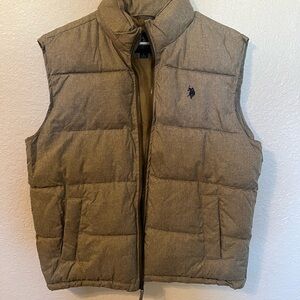 Men's Brown Puffer Vest